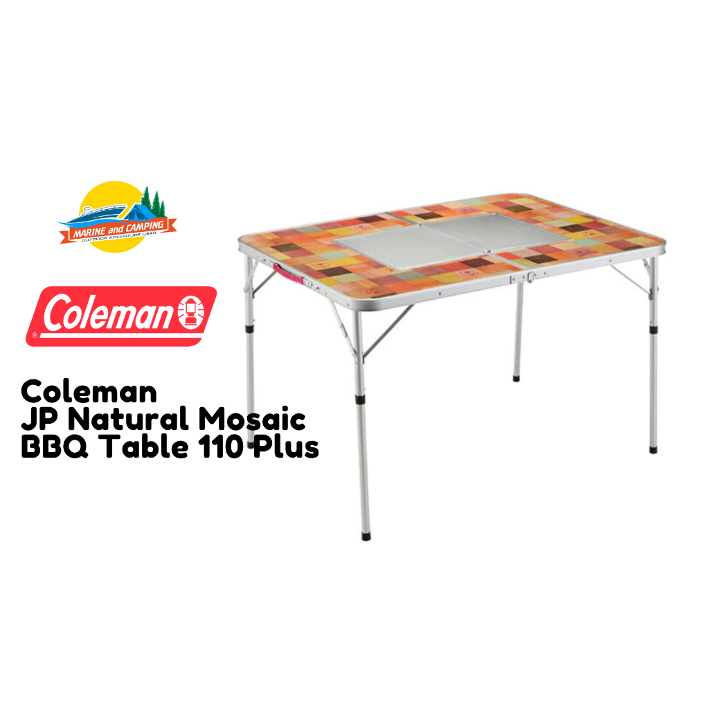 Coleman 2000026760 Natural Mosaic Bbq Table 110 Plus 1 New Coleman