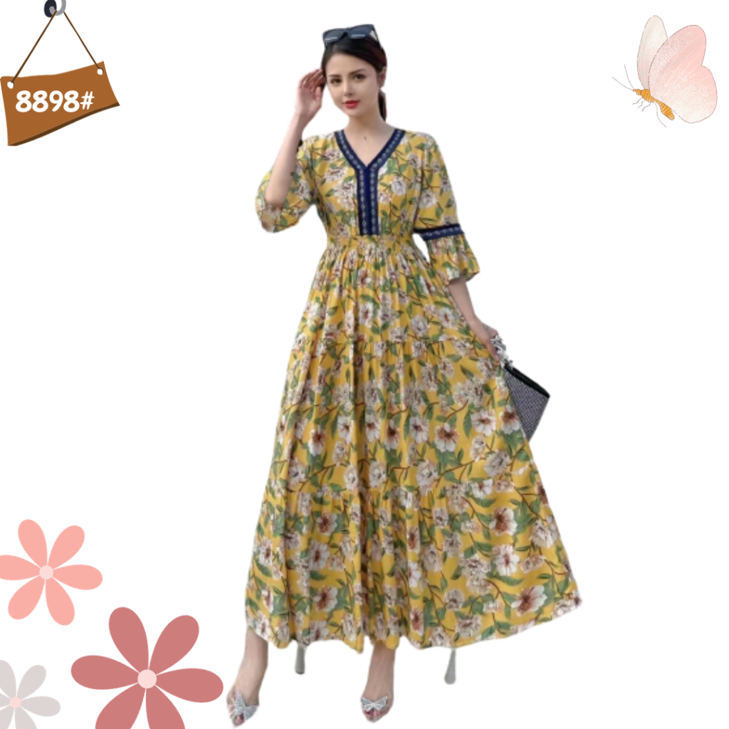 ชุดเดรส-สไตล์-โบฮีเมียน-long-dress-bohemian-style-8898