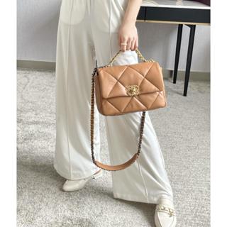 Lambskin Chane 19 bag sling crossbody shoulder flap messenger bag cosmetic pillow pouch microchip version