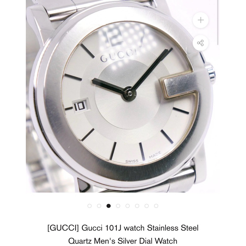 นาฬิกา Gucci 101J watch Stainless Steel Quartz Men's Silver Dial