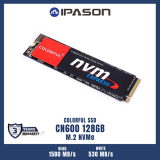 COLORFUL SSD (เอสเอสดี) CN600 ขนาด 128GB (M.2 NVMe 1500/1000 MB/s) ของแท้ รับประกัน 3 ปี โดย IPASON