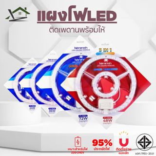 แผงไฟแม่เหล็ก เพดาน แผงไฟ LED ไฟกลม สีขาว หลอด ไฟ LEDหลอดไฟเพดาน สำหรับโคมเพดานกลม หลอดไฟled