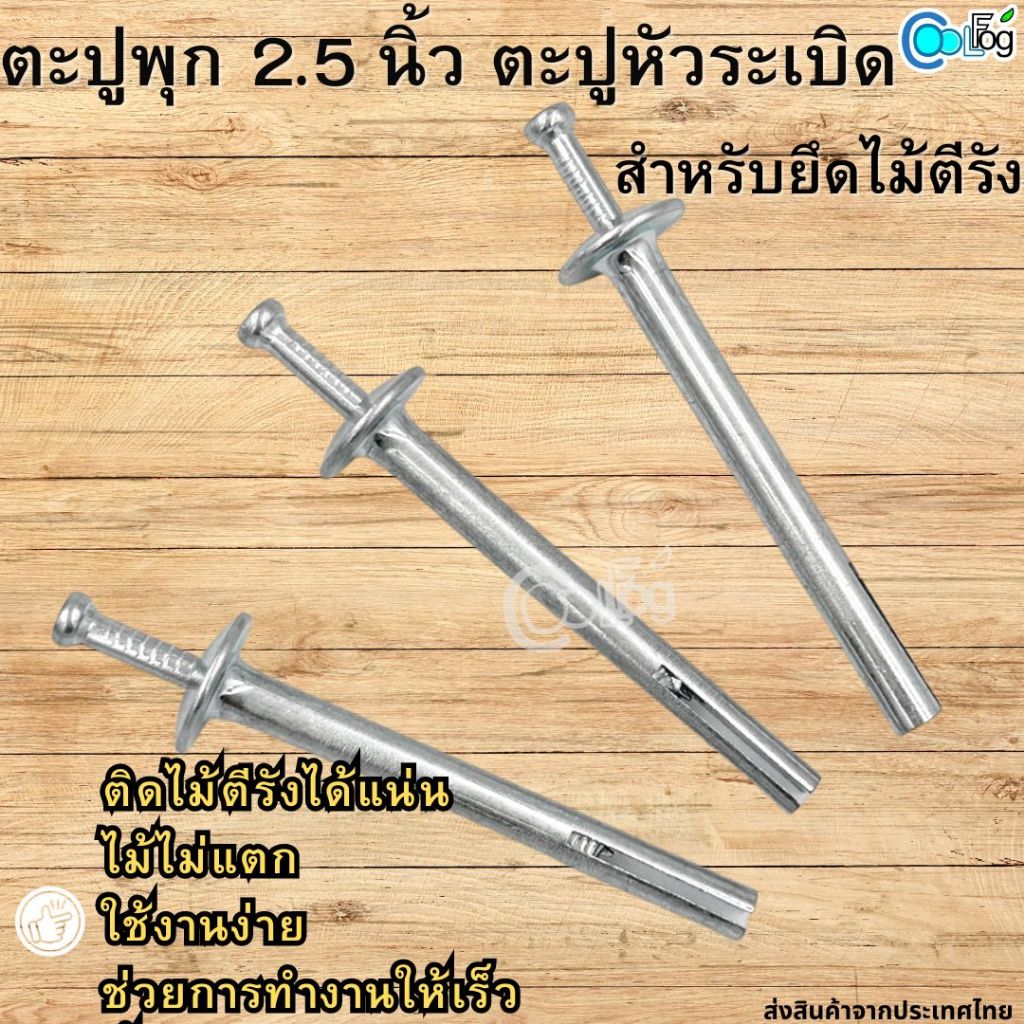 ตะปูพุก 2.5 นิ้ว ตะปูหัวระเบิด สำหรับยึดไม้ตีรัง ยึดเหล็ก ปูน | Shopee Thailand