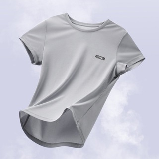 AIRmill® Cooling Shirt เสื้อยืด แขนสั้น คอกลม ผู้ชาย รุ่นใหม่เย็บขอบ ผ้าเย็น ยืดหยุ่นสูง นุ่มนวล ระบายอากาศ แห้งไว