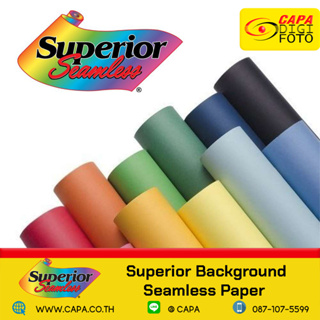 Superior Background Backdrop Seamless Paper กระดาษฉากหลังขนาด 2.7*11 เมตร ฉากกระดาษถ่ายรูป ฉากลิมโบ้ Limbo
