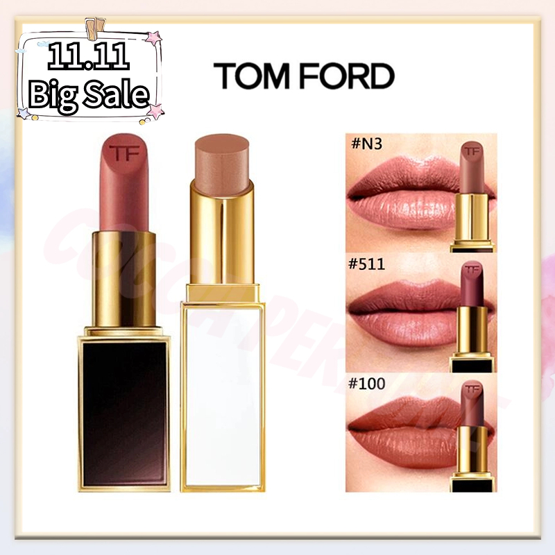 top-sale-สปอตของแท้-tf-tom-ford-lipstick-black-thick-white-thin-tube-matte-lipstick-ลิปสติก-n3-01-100-511