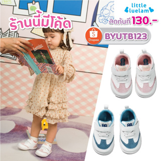 🌟Promotion ✅เหลือ1182.- (ใส่โค้ด BYUTB123) BB-A212085รองเท้าผ้าใบเด็กหัดเดิน ปกป้องเท้า กันลื่น ฟ้า ชมพู ทรงเรียวรับเท้า