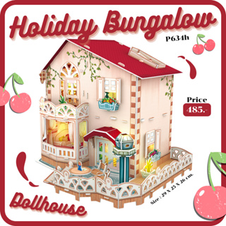 จิ๊กซอว์ 3 มิติ บ้านตุ๊กตา Holiday Bungalow Dollhouse P634 แบรนด์ Cubicfun ของแท้ 100% สินค้าพร้อมส่ง