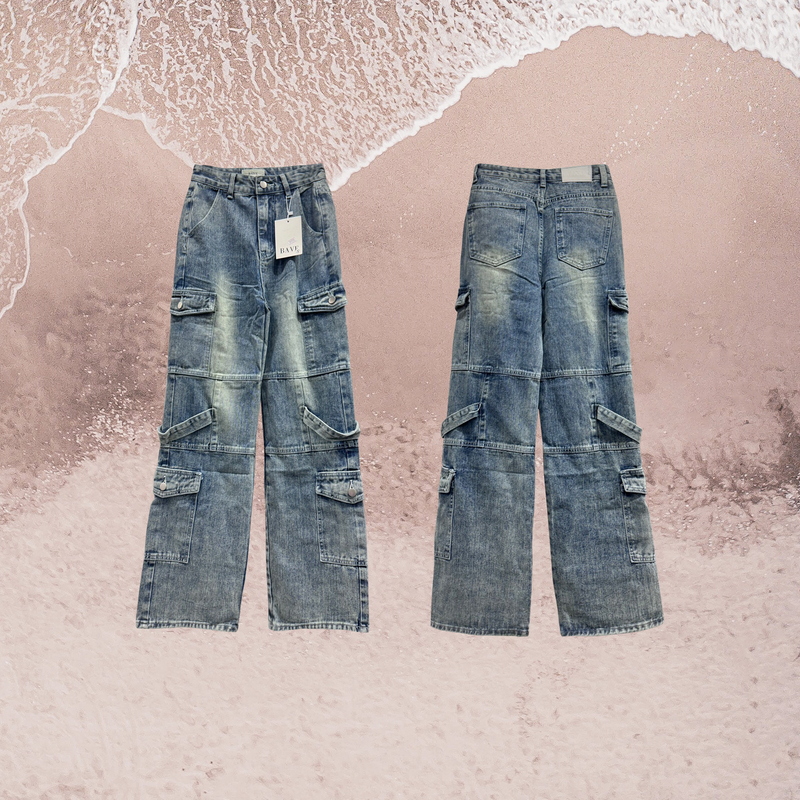 Cargo Jeans Rust Color กางเกงยีนส์คาโก้ ทรงกระบอก สีสนิม รุ่นใหม่ ...
