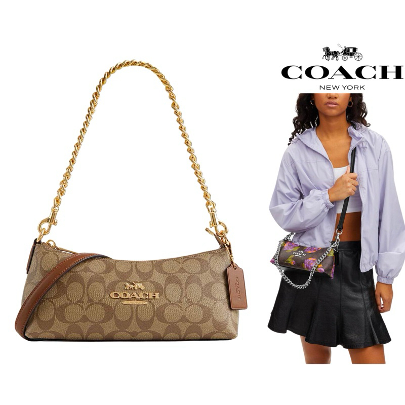 COACH Charlotte Shoulder Bag In Signature Canvas มี2สี Shopee Thailand