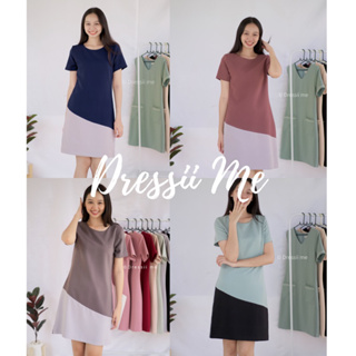 Dressii Me - ชุดเดรส ทูโทน รุ่น two tone dress  Xs - XXL