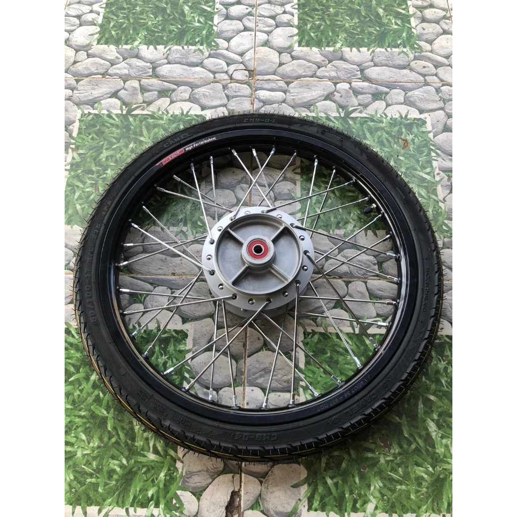 ชุดล้อสีดำ 1.4 * 17 พร้อมยาง สำหรับ Honda Wave 125R, 125X, 100X, 100S รูปที่ 3