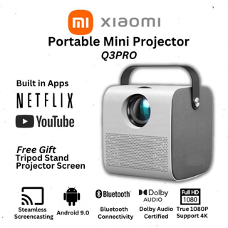 ราคาและรีวิว💯จัดส่งภายใน 24 ชั่วโมง💯1080P HD แอพในตัว Android Q3 Pro Projector XTON (รับประกัน 5 ปี) มินิโปรเจ็กเตอร์