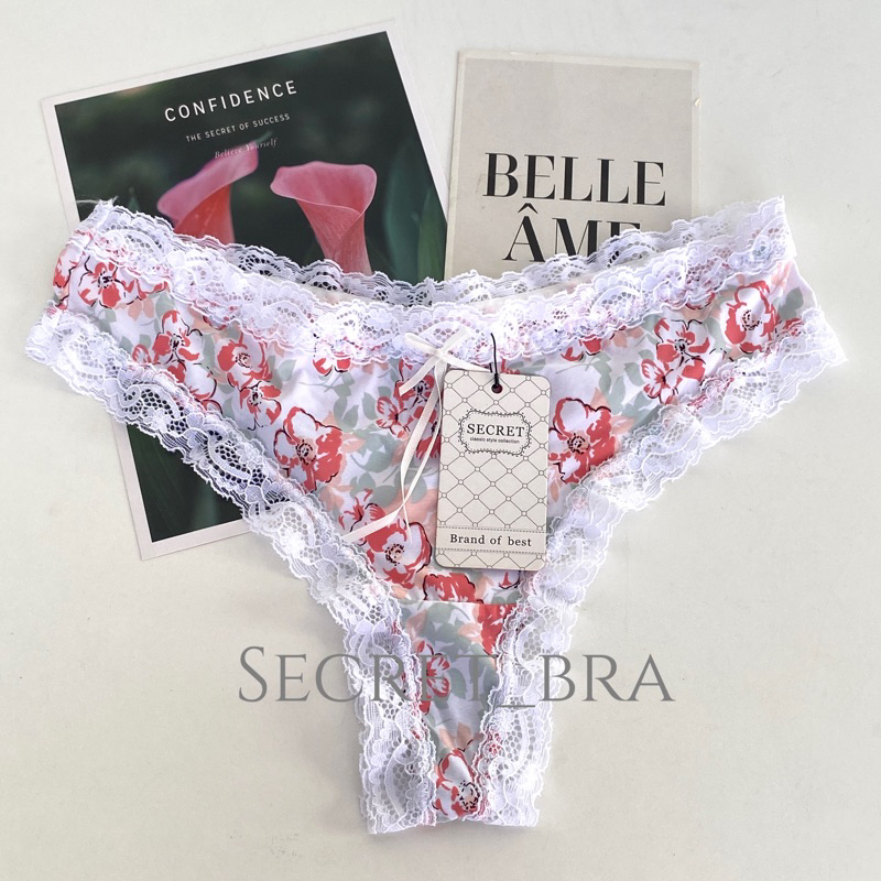 8160 NEW G-string,Tong จีสตริงลูกไม้ ผ้าลายน่ารัก สวยเซ็กซี่ ผ้าลื่นๆ ...