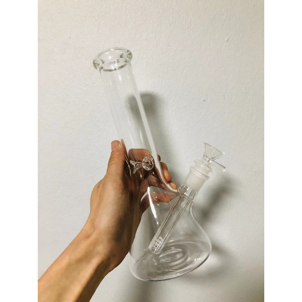บ้องแก้วใหญ่ 25cm หลอดแก้ว 11cm สกรีนสวย หนา 6MM พร้อมส่งจากไทย GLASS ...