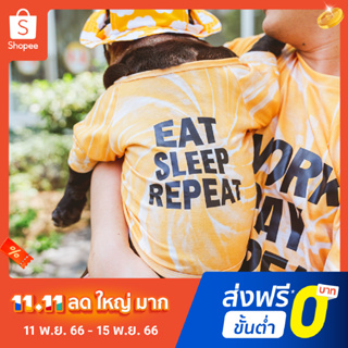 เสื้อคู่คนสัตว์เลี้ยง มัดย้อมหมาแมว สกรีนคำอินเตอร์ | Clawset.BKK