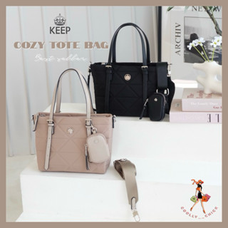 [ Best Seller ] กระเป๋าถือ KEEP BAG รุ่น Cozy Tote bag มีสายสปอร์ตและcion bag ให้ค่ะ !!