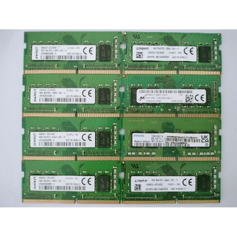 Lot de 16 Mémoire RAM DDR4 Udimm (1x 8Go & 15x 4Go) 2400MHz/2666MHz