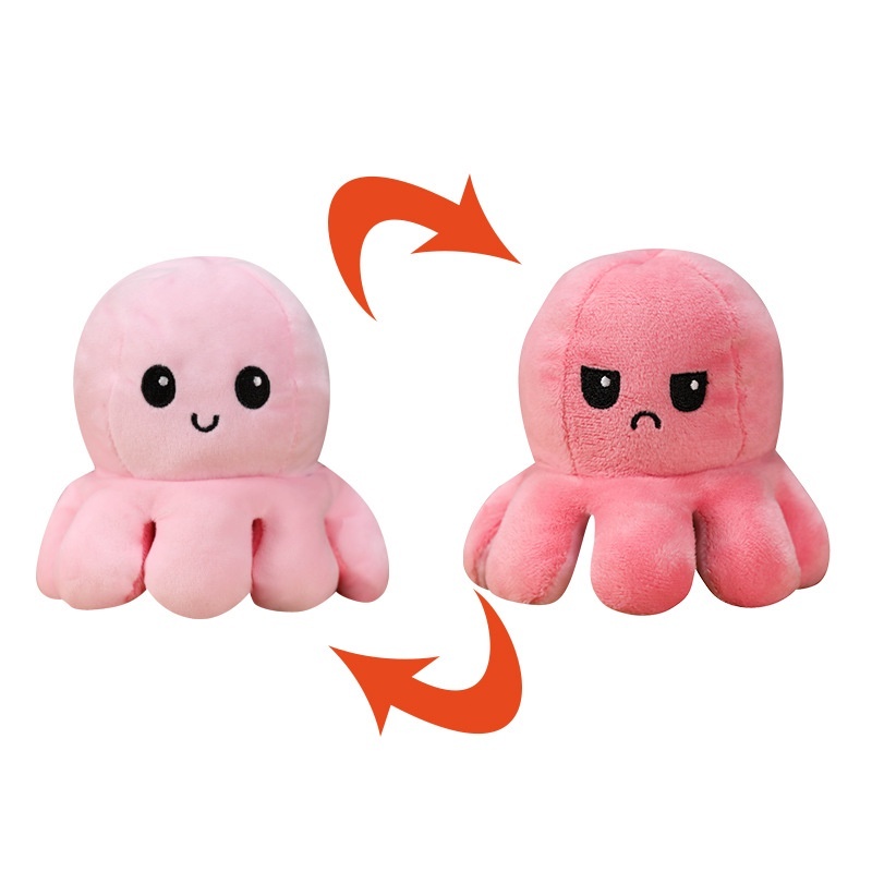 COD!!! Reversible Octopus Rabbit Doll สีไล่ระดับสี มีหูกระต่าย พลิก ...
