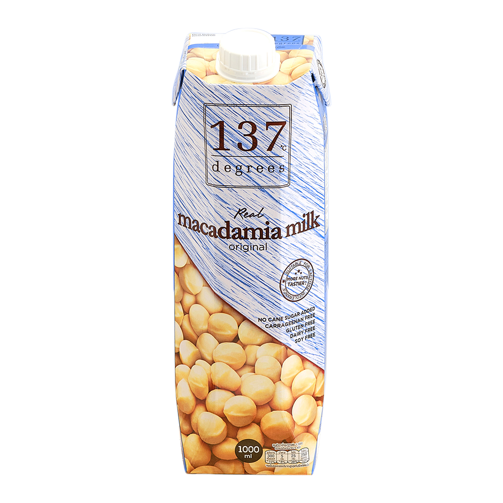 137 Degrees Macadamia Milk Original 1000ml 37 ดีกรี นมแมคคาเดเมีย