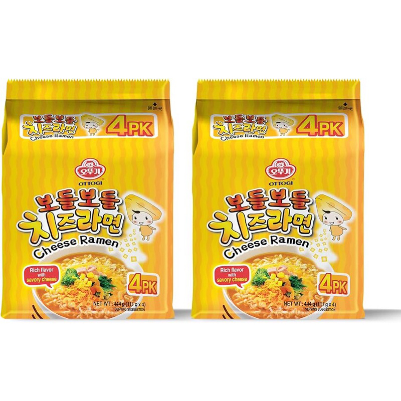 Ottogi cheese ramyun x 4 noodles รามยอนชีส แพ็ค4ห่อ นำเข้า | Shopee ...
