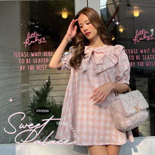 FLAT2112 FF0506 : SWEET PALACE MINI DRESS เดรสลายสก็อต มินิเดรส