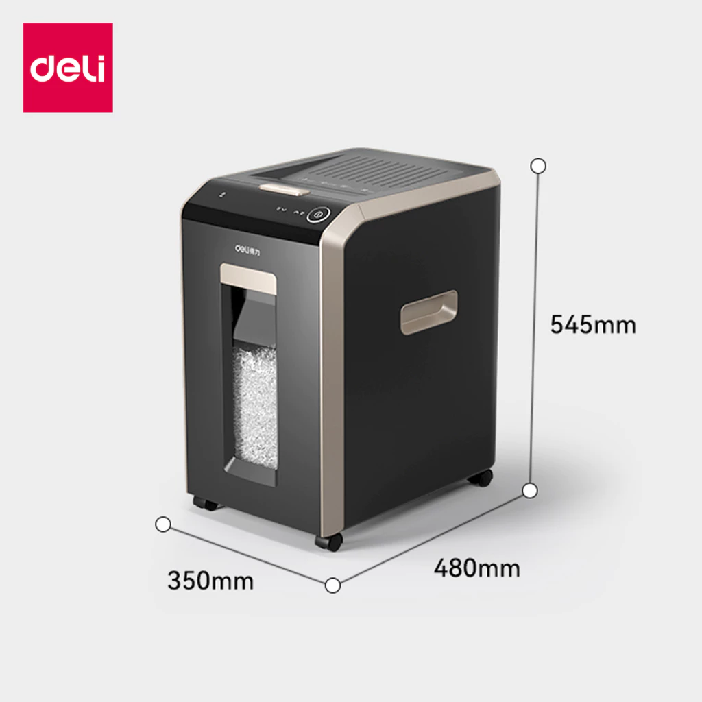 Deli เครื่องทำลายเอกสาร เครื่องทำลายเอกสารอัตโนมัติ ขนาด30ลิตร A4 12แผ่น/1ครั้ง ย่อยอัตโนมัติ150-200แผ่น Paper Shredder
