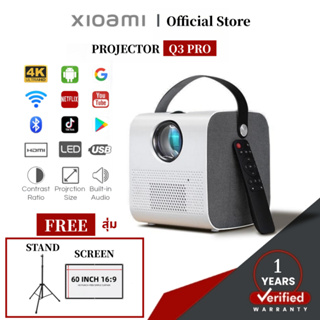 ราคาและรีวิวProjector Q3 Android 9.0 Full HD 4K Projector 1080P โปรเจคเตอร์ 6000 Lumens บลูทู ธ เชื่อมต่อมือถือหรือคอมฯได้