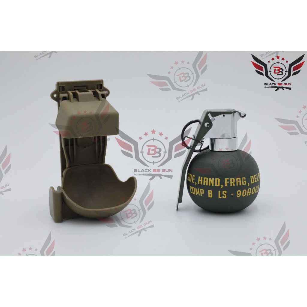 ระเบิดมือ M67 แบบ Dummy + M67 Grenade Pouch (ระเบิดมือลูกเกลี้ยง + ซอง ...
