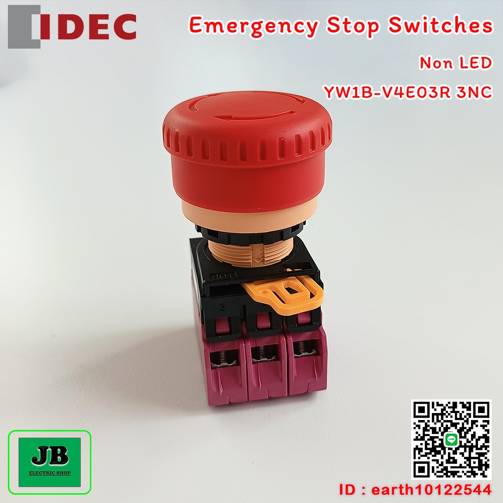 IDEC Emergency Stop Switch สวิทช์ปุ่มกดฉุกเฉิน YW Series 22 MM ...