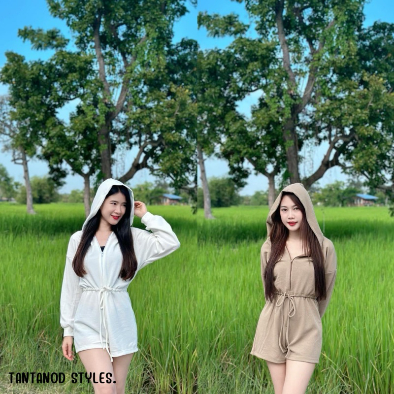 จั้มฮู้ดแขนยาว ขาสั้น รุ่น Hoody