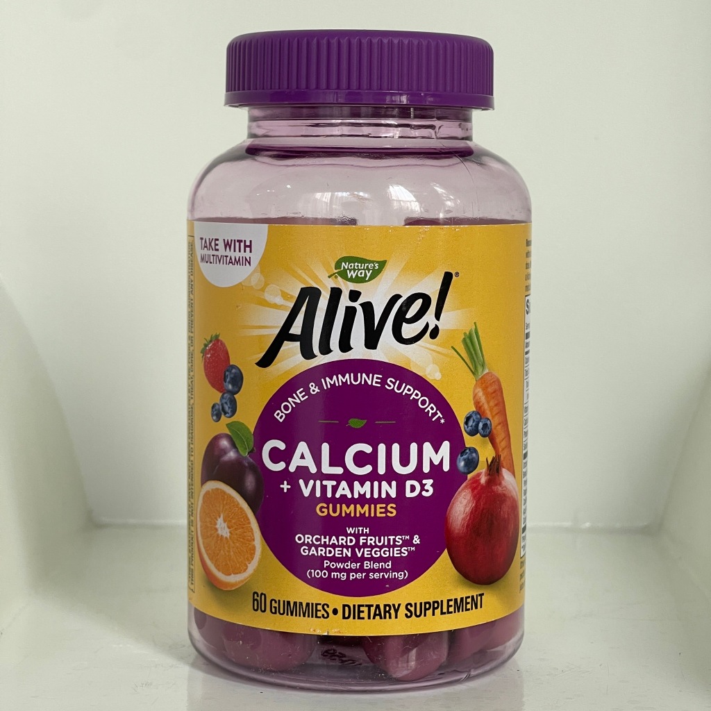 Nature's Way Alive Calcium+D3 60 Gummies แคลเซียม&วิตามินD3 เสริมความ