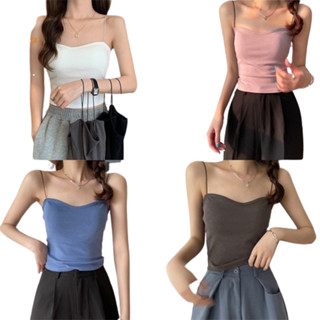 โปรโมชั่น : LunaBra สายเดี่ยว ท็อปบรา เกาะอกแฟชั่น มีฟองน้ำ ไร้ขอบไร้โครง 32-38 ใส่เที่ยวได้ ใส่เป็นบราได้ เสื้อผ้า ผู้หญิง TOP-034