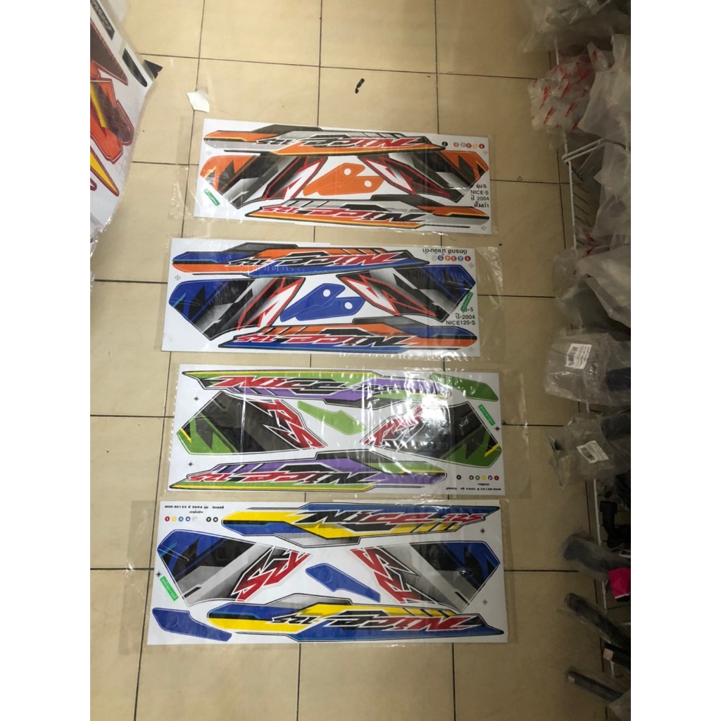 สติ๊กเกอร์ NICE 125 S เคลือบเงาแท้ Honda ไนท์ | Shopee Thailand