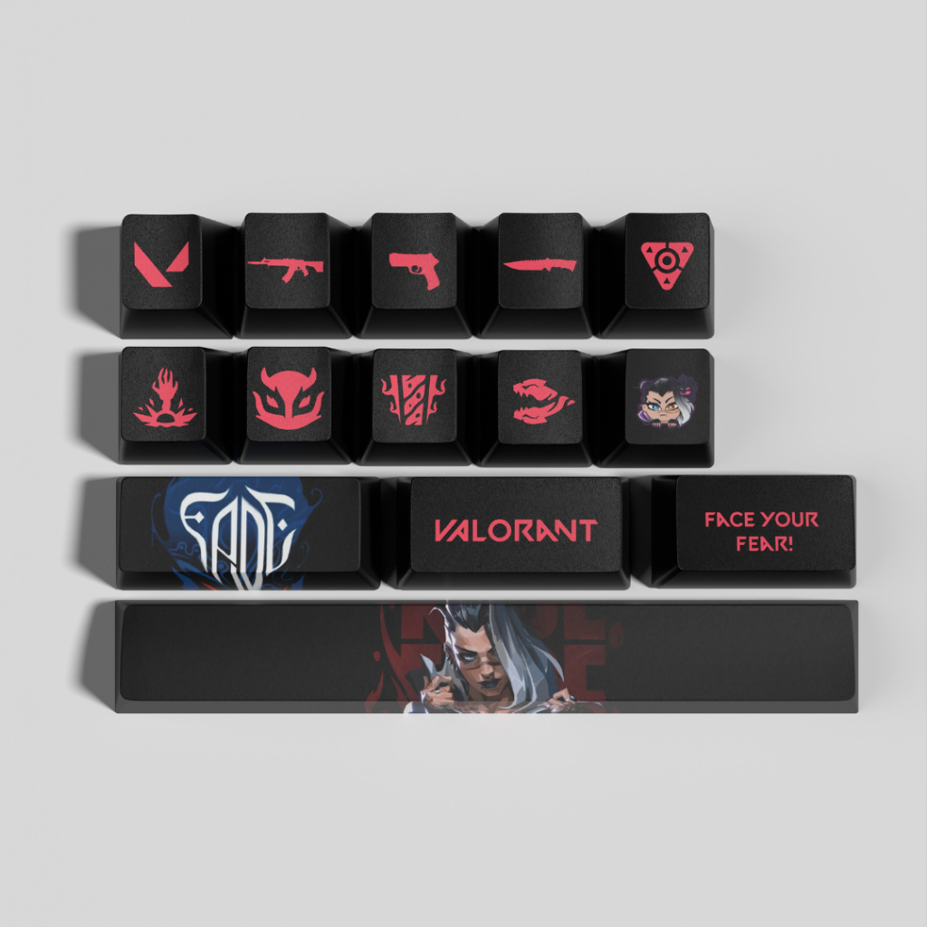 (พร้อมส่งจากไทย) Valorant Keycap คีย์แคป ปุ่มกดคีย์บอร์ด 14 keys OEM ...