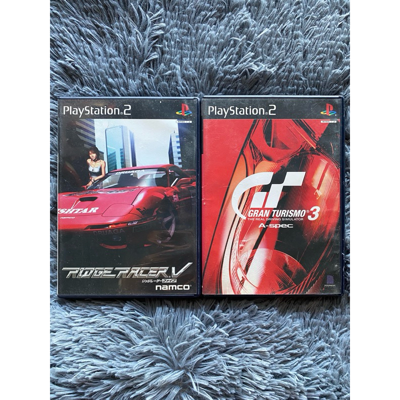 แผ่นแท้ PS2 เกมส์แข่งรถ Ridge Racer V และ Grand Turismo 3 แผ่นสวยคู่มือ ...