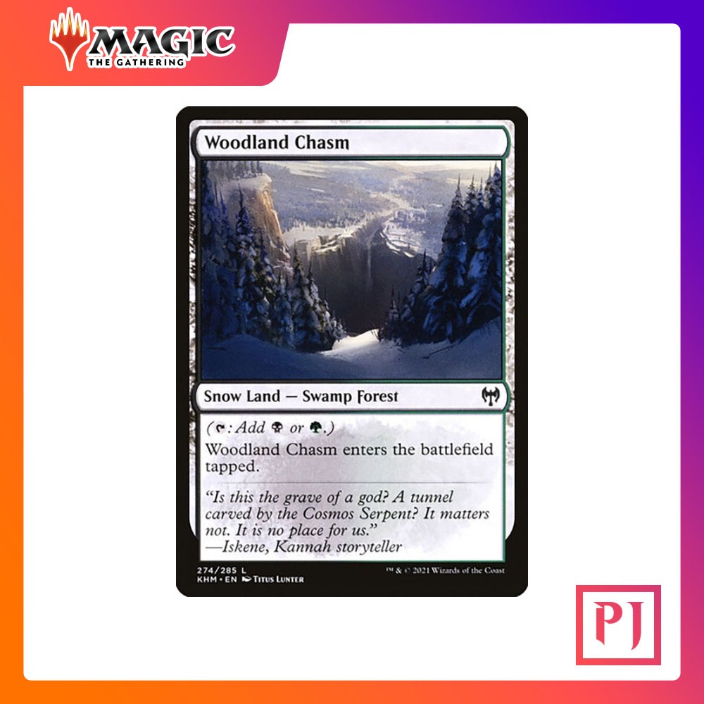 [MTG] Woodland Chasm [KHM] [LAND] [NORMAL] [ENG] (การ์ดเมจิค