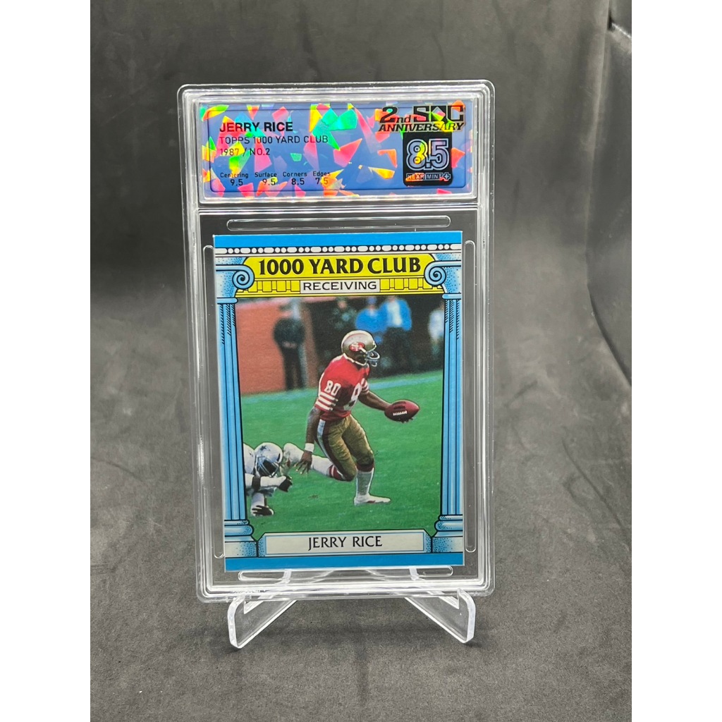 การ์ดนักกีฬา NFL /Jerry Rice /Topps 1000 Yard Club 1987/NO.2/SQC Graded ...