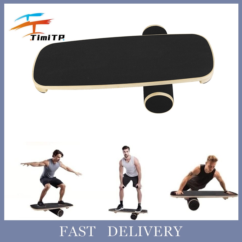 Tennis Power Chain Balance Board - Poplar Wood Surf Board For Agility & Strength Training