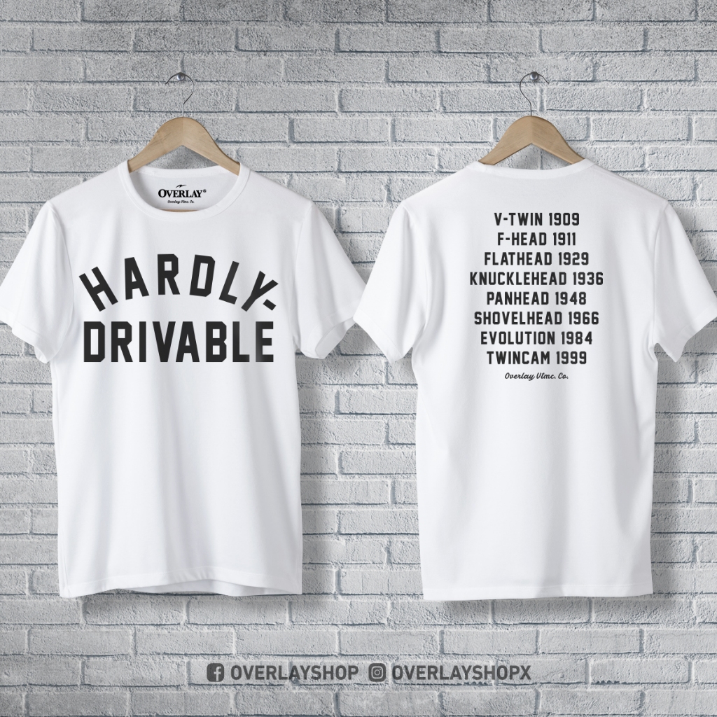 เสื้อยืด OVERLAY HARDLY-DRIVABLE** | Shopee Thailand