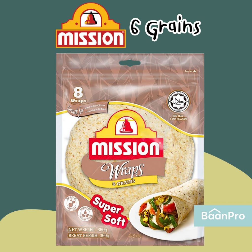 mission wraps แผ่นแป้งตอติญ่า แผ่นแป้งแร็พ | Shopee Thailand