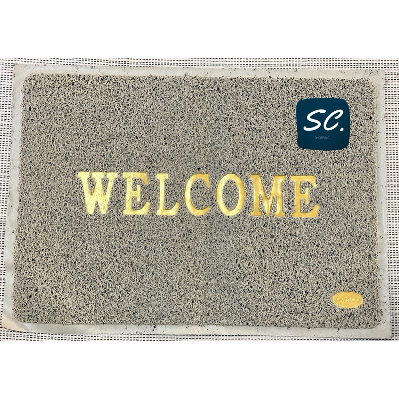 พรม Welcome ใยไวนิล ดักฝุ่น ยาง PVC ขนาด 40x60 CM / 50x70 CM ของดีมี ...