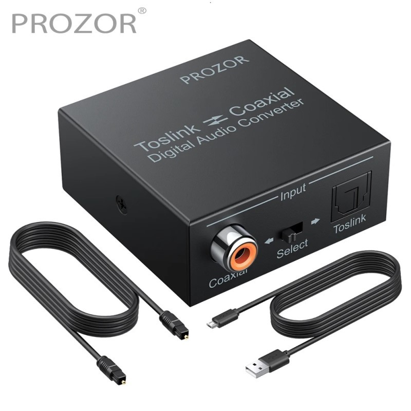Prozer SPDIF Toslink optical to coaxial converter | Shopee Thailand