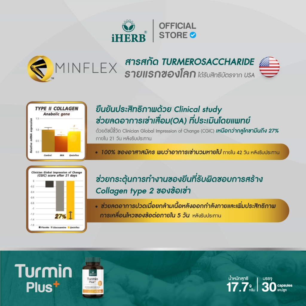 [1เเถม1]Turmin-Plus สารสกัดจากขมิ้นชัน เมล็ดแฟลกซ์ งาดำ ขิง ลดอาการปวด ...