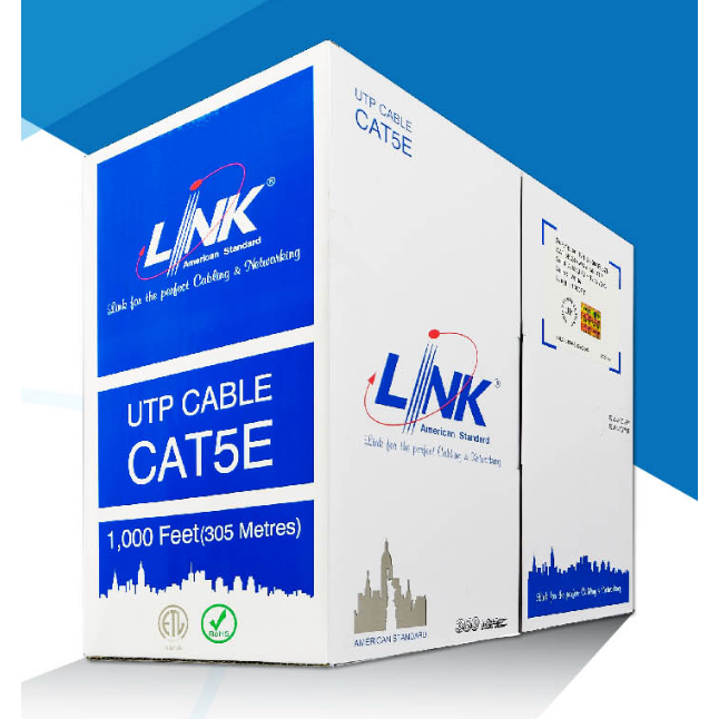 แท้!! สายแลน Link CAT5e UTP cable US9015 / US9015LSZH 305m./box