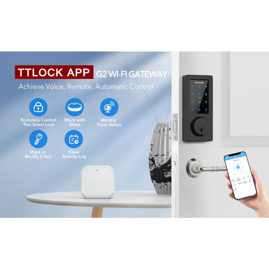 TTLock Smart Door Lock Gateway G2 Hub สำหรับประตูล็อคอัจฉริยะปลดล็อค ...