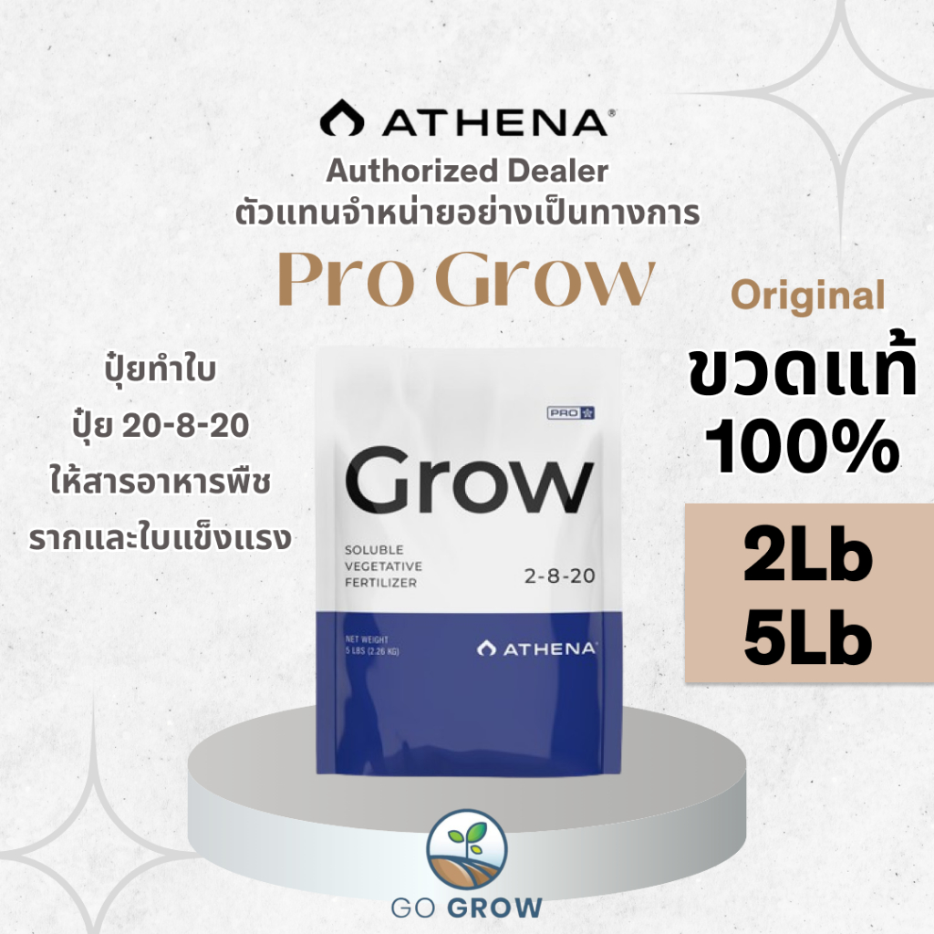 [ขวดแท้] Athena Pro Grow 2Lb ,5Lb ปุ๋ยทำใบ ปุ๋ย 20820 ปุ๋ยหลัก
