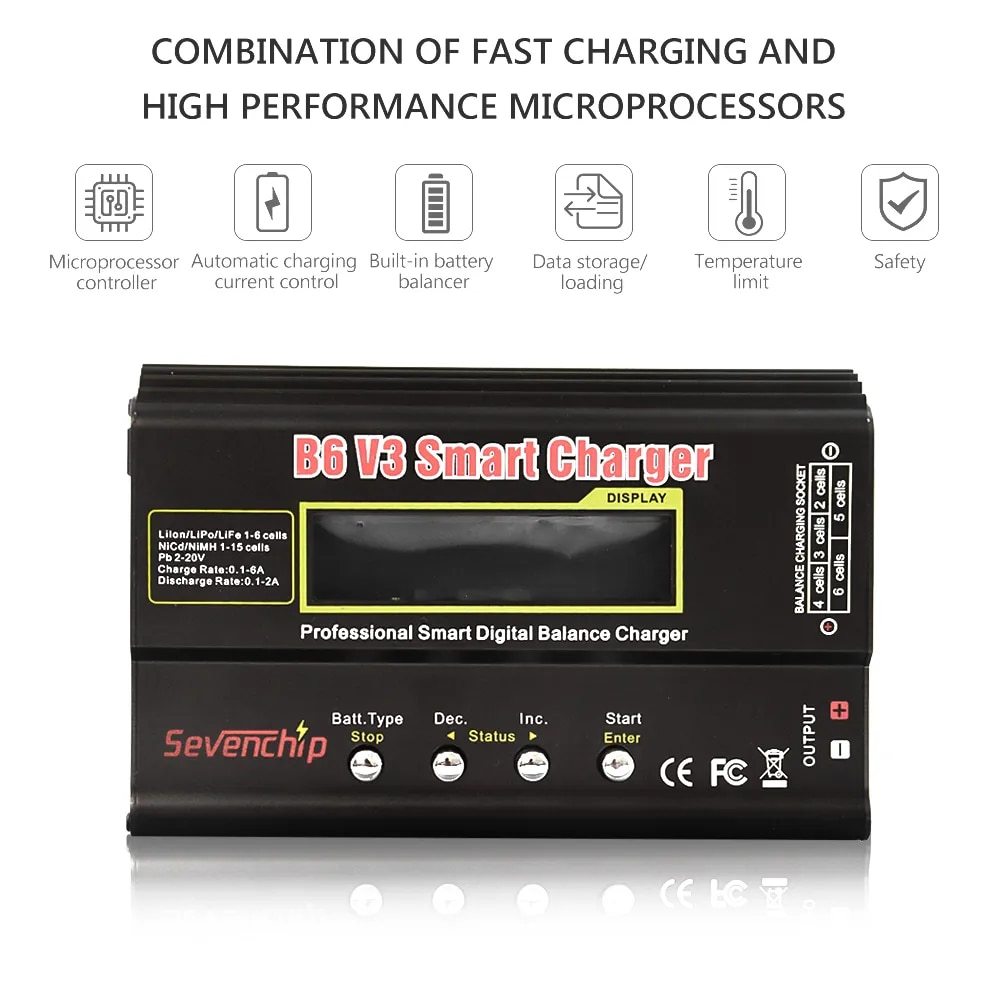 IMAX V3 B6 80W แบบ multi-functio Lipo BALANCEdischarger พร้อมอะแดปเตอร์ ...