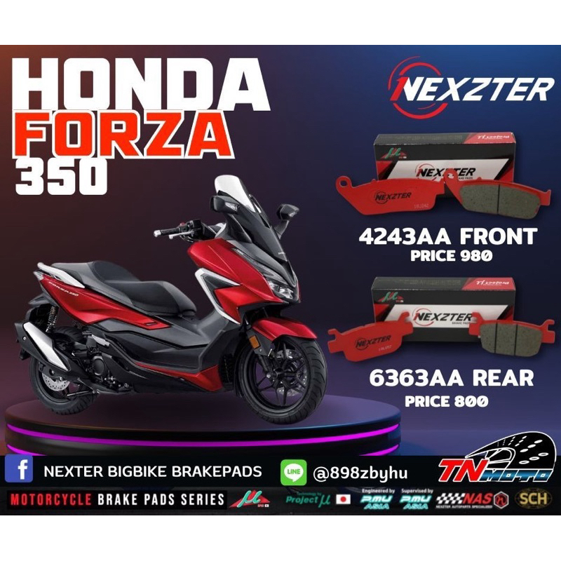 ผ้าเบรค Nexzter PCX ADV Click Forza350 ADV350 | Shopee Thailand