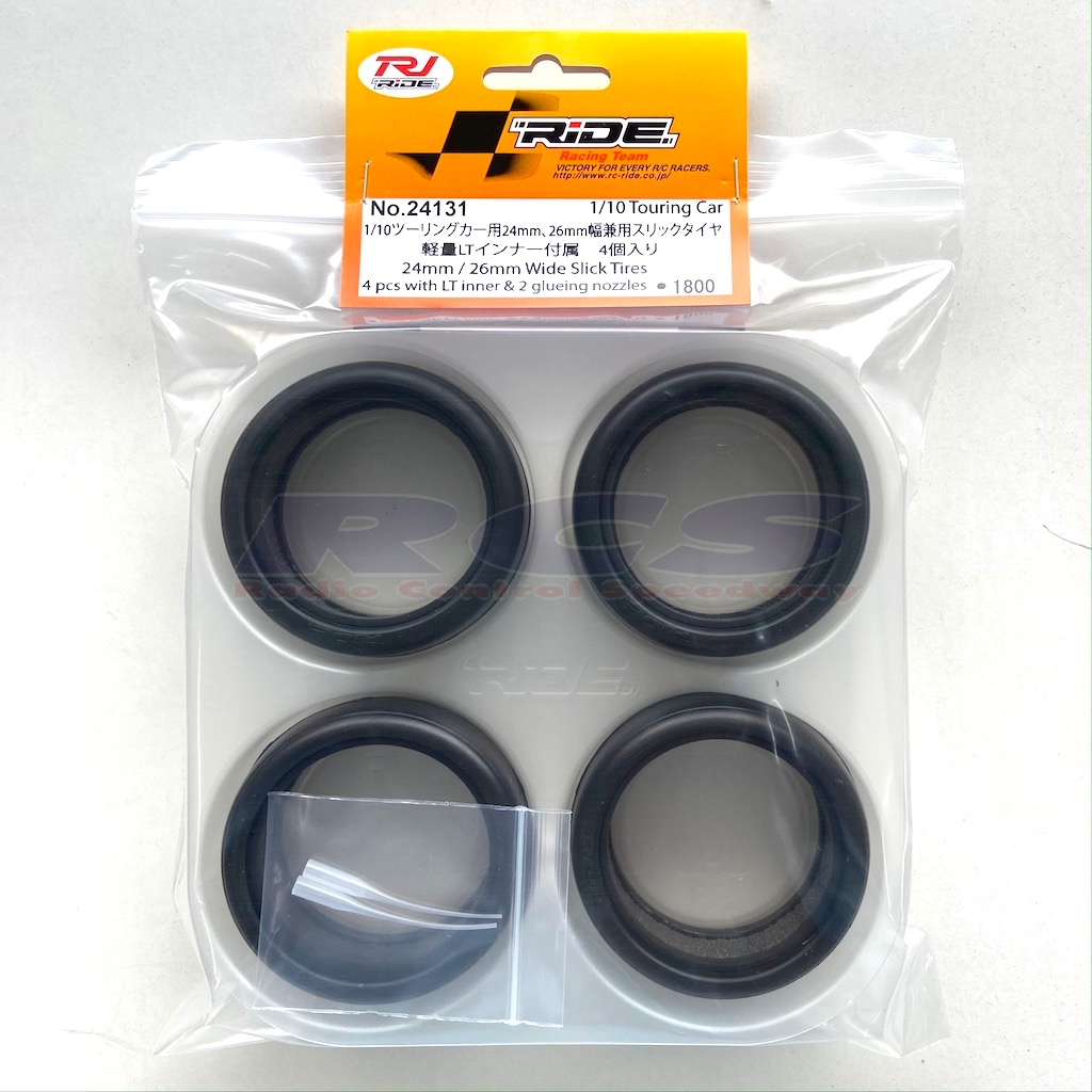 💥New💥RJ-RIDE 24131 24mm/26mm wide slick tires with LT inner Set ยางสล ...